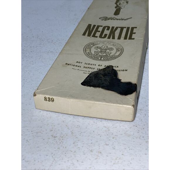 Vintage 1950's Boy Scouts of America Official Explorer Brown Necktie in Box BSA - Picture 6 of 7